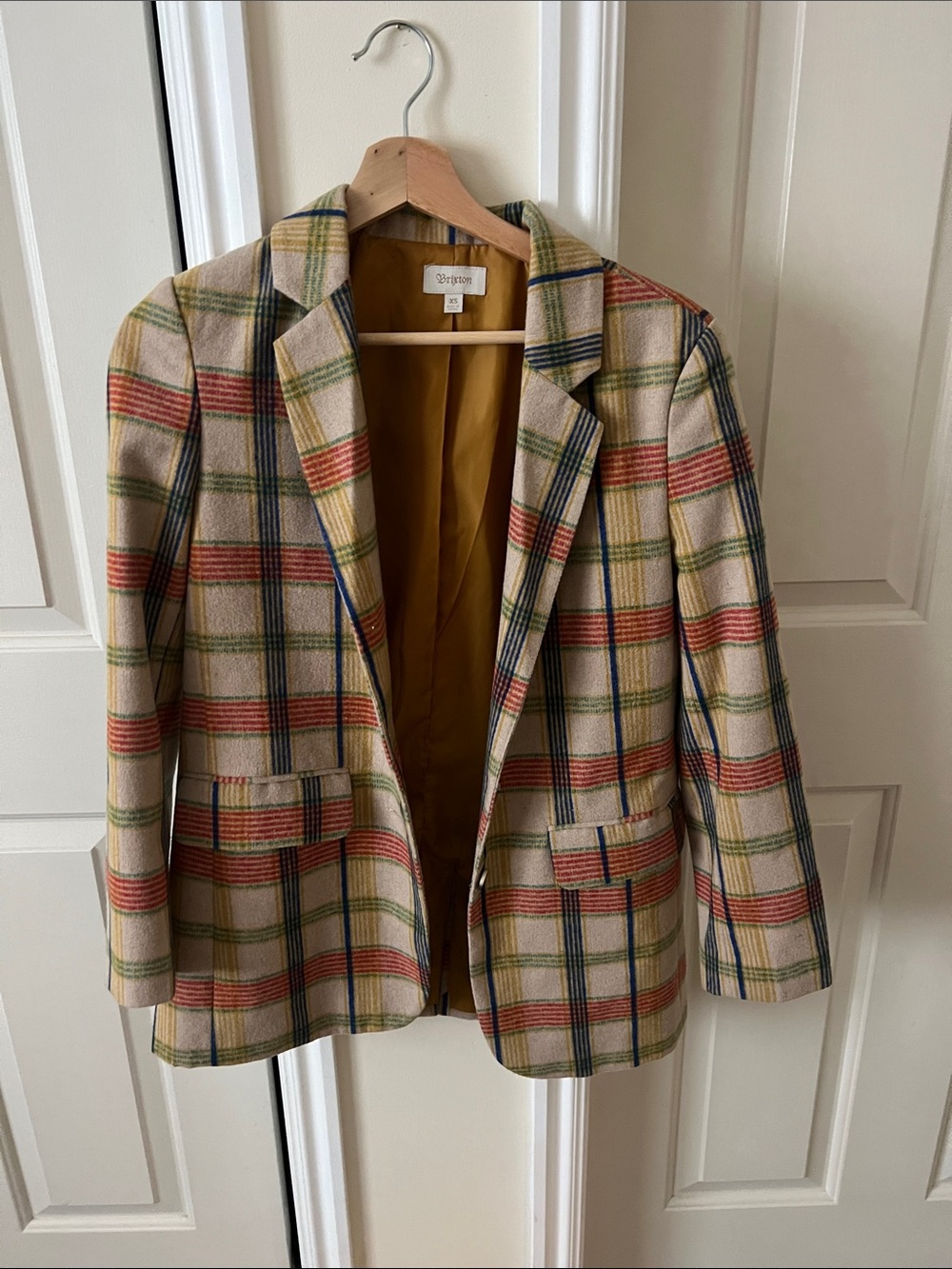 Brixton Women's Plaid Blazer Jacket in Multicolor
